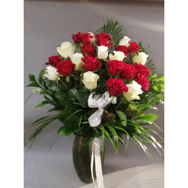 RED & WHITE ROSES